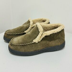 Clarks Mens Suede Leather Sherpa Lined Ankle Bootie Slipper JMH1952 size 10 M